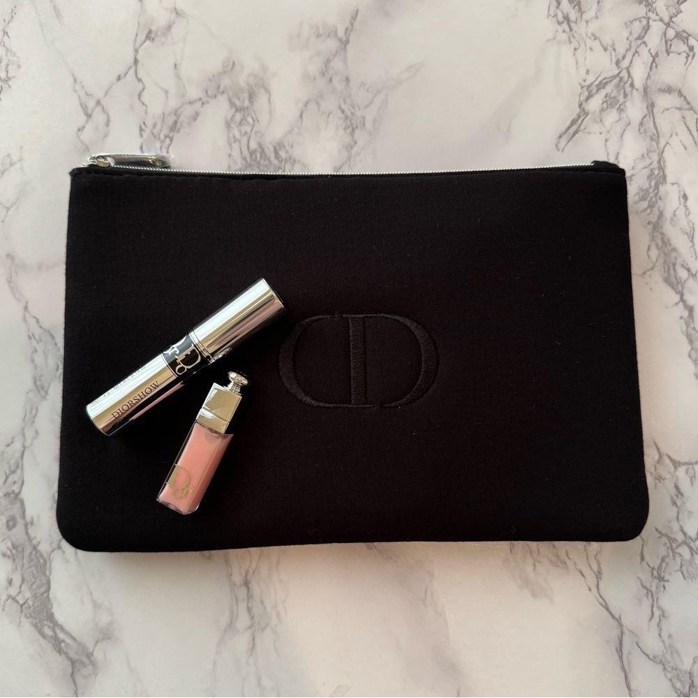 NEW Black Dior Pouch with Minis